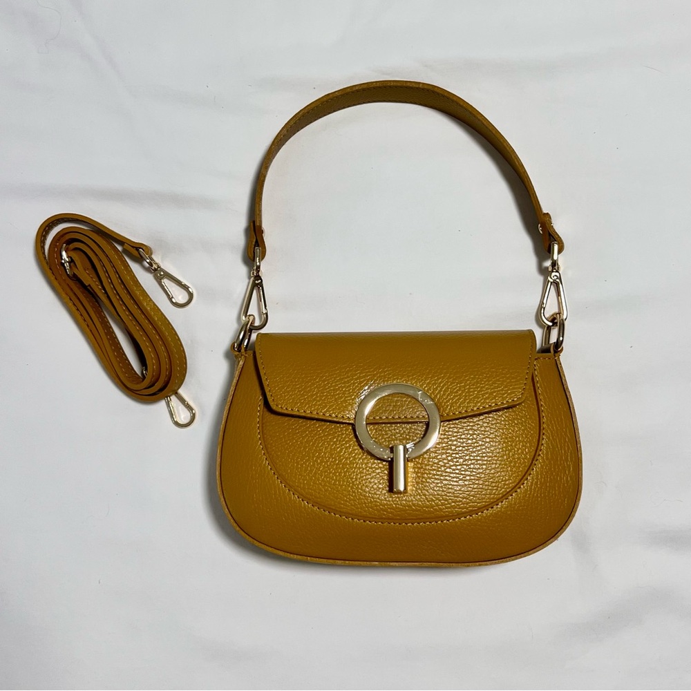 BORSE IN PELLE Yellow Shoulder w/ Crossbody Bag